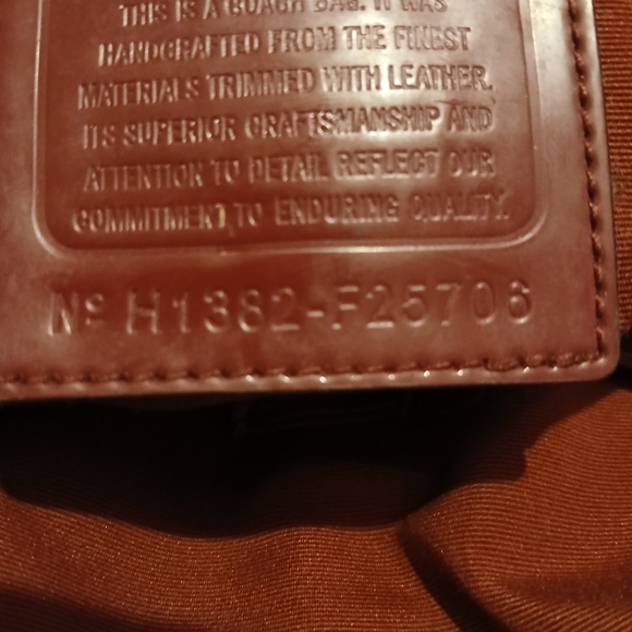 Coach Tan and Burgundy Patterned Shoulder Bag - Picture 11 of 11